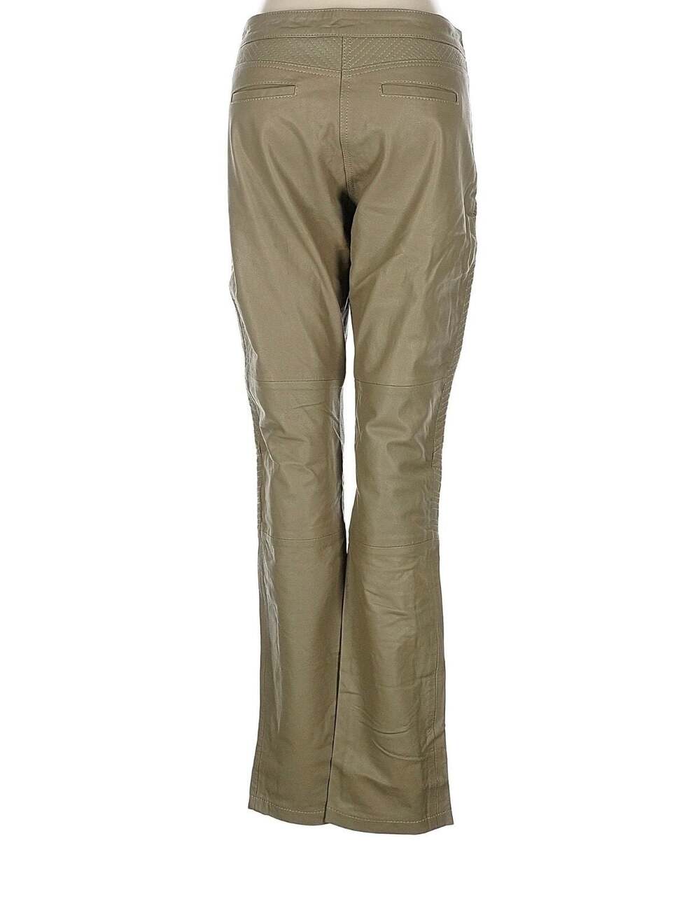 Women Leather Pants\'s Size 6 Slim Leg Moto Biker Streetwear Quilted Stitching - Picture 2 of 8